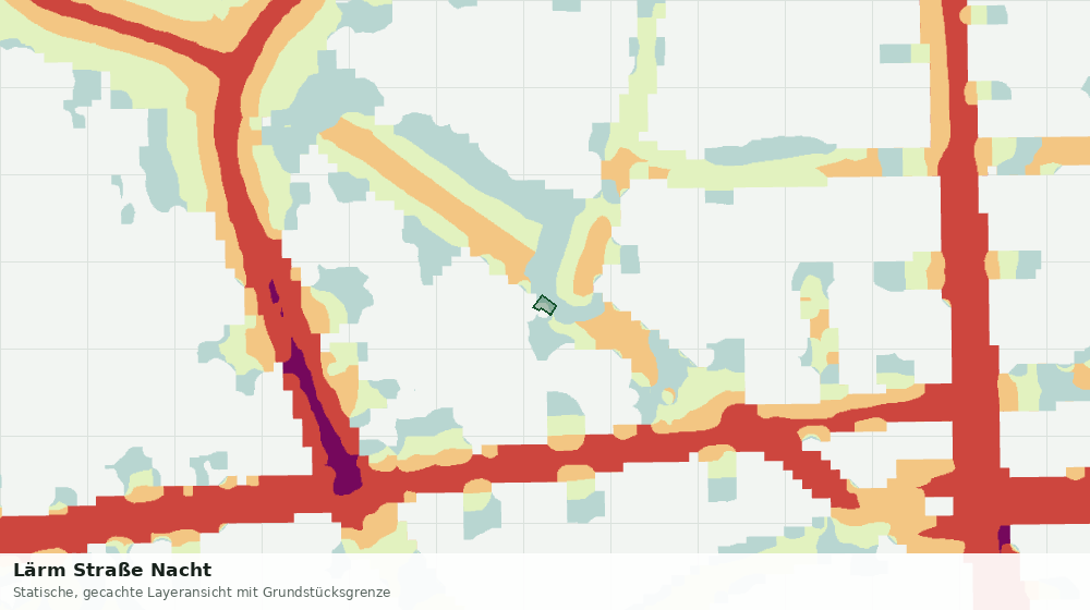 Statische Kartenansicht: Lärm Straße Nacht