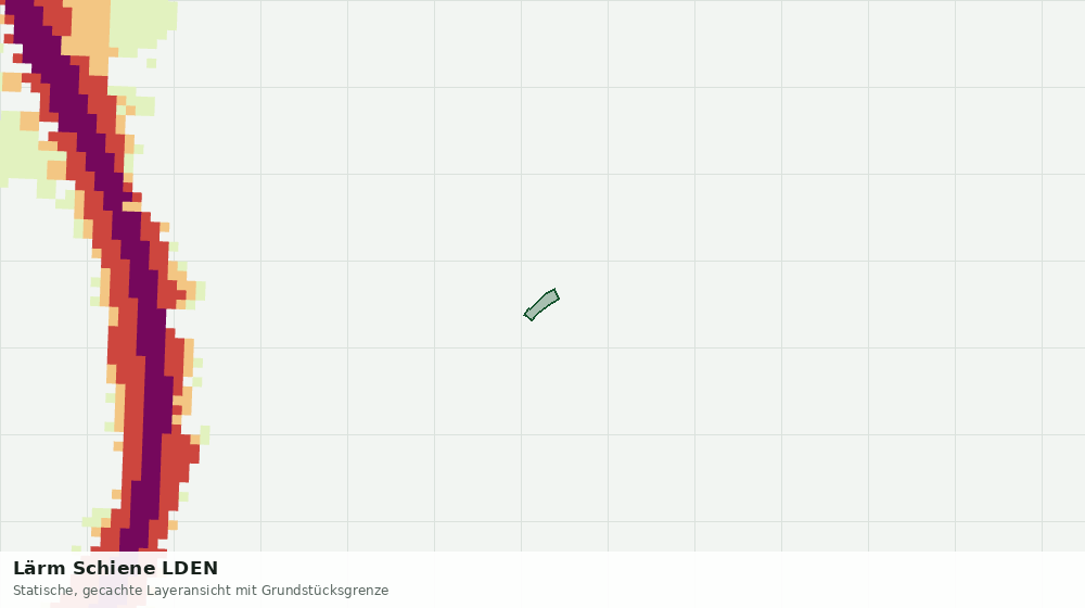 Statische Kartenansicht: Lärm Schiene LDEN
