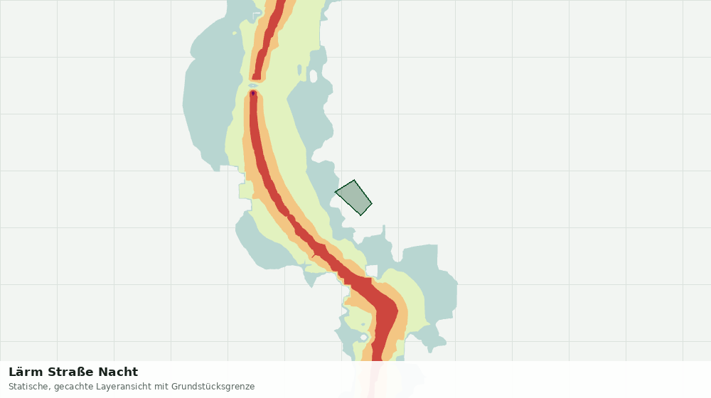 Statische Kartenansicht: Lärm Straße Nacht