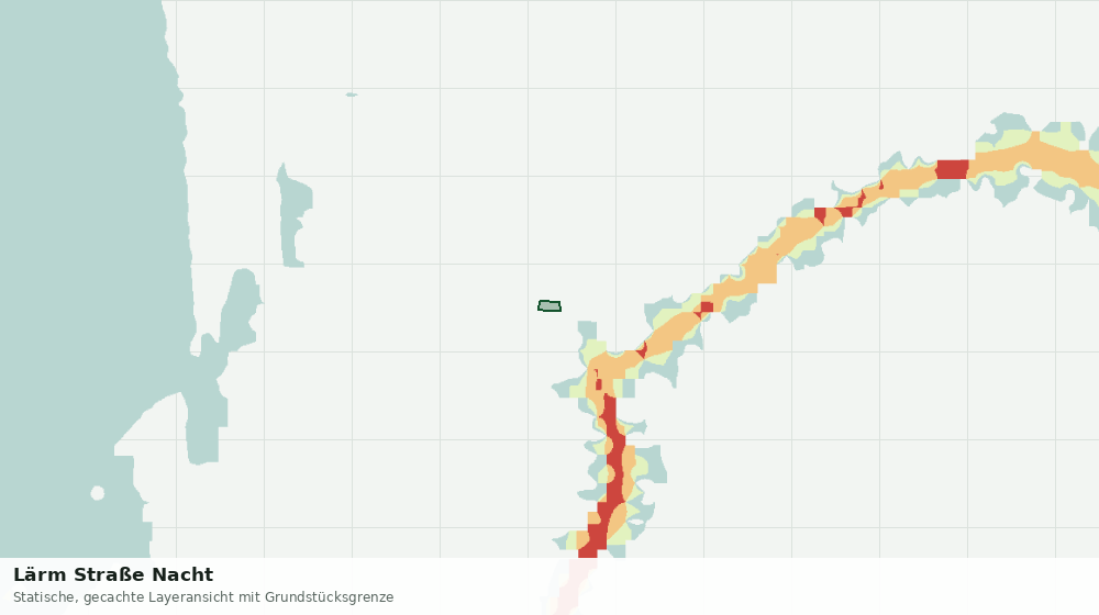 Statische Kartenansicht: Lärm Straße Nacht