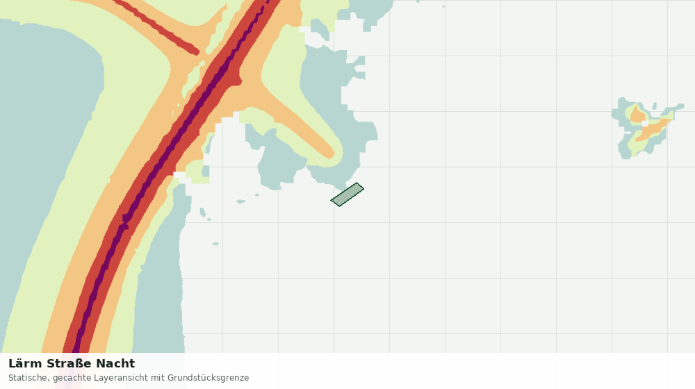 Statische Kartenansicht: Lärm Straße Nacht