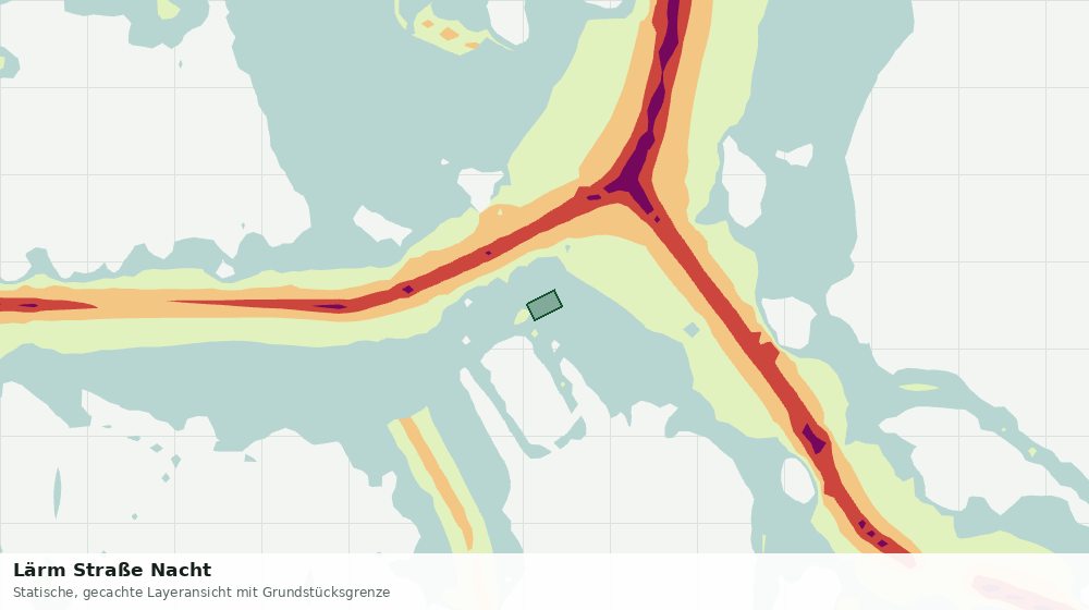 Statische Kartenansicht: Lärm Straße Nacht