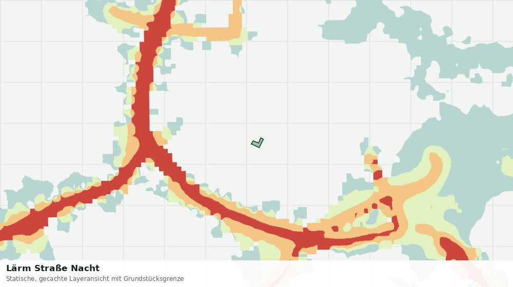 Statische Kartenansicht: Lärm Straße Nacht