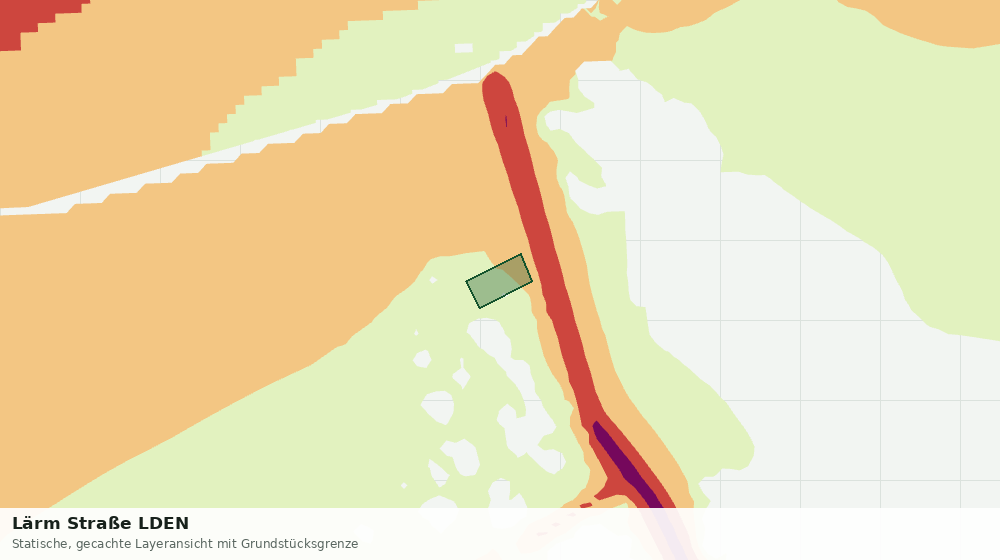 Statische Kartenansicht: Lärm Straße LDEN