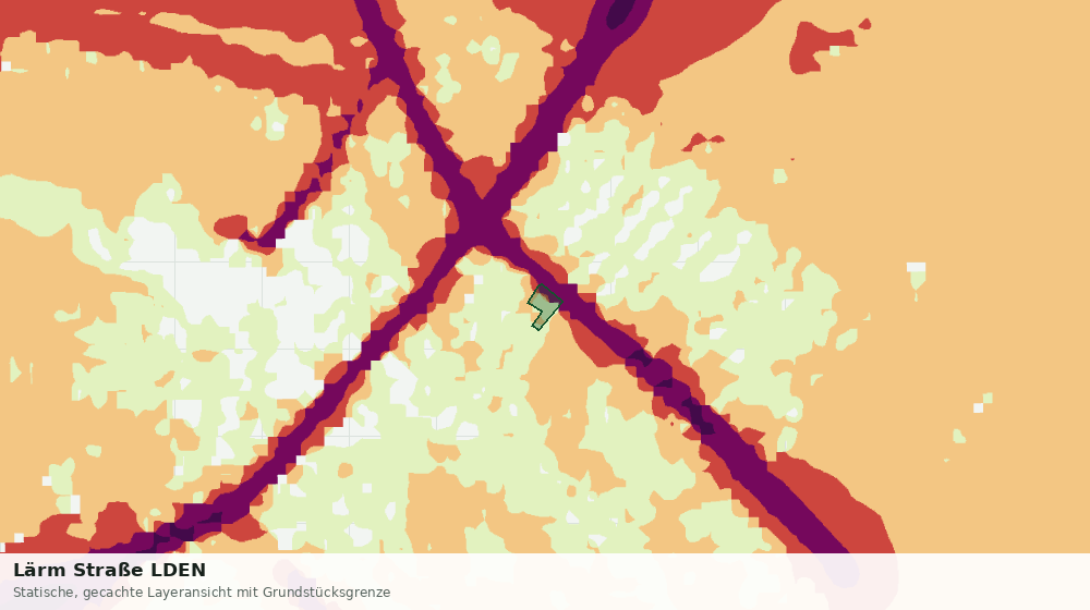 Statische Kartenansicht: Lärm Straße LDEN