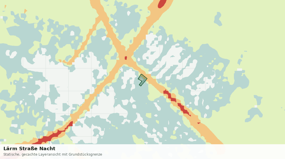 Statische Kartenansicht: Lärm Straße Nacht