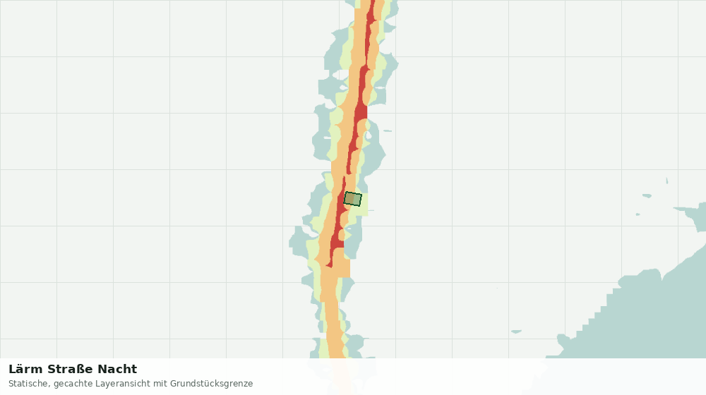 Statische Kartenansicht: Lärm Straße Nacht