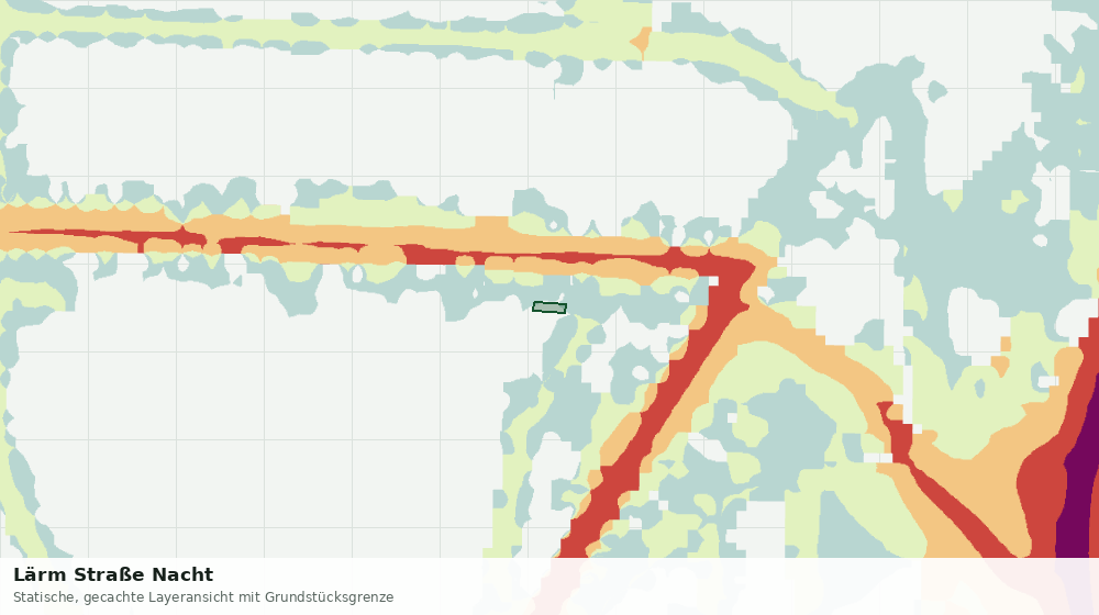 Statische Kartenansicht: Lärm Straße Nacht