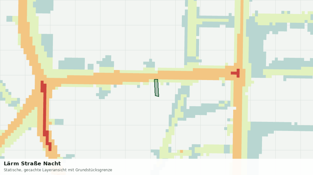 Statische Kartenansicht: Lärm Straße Nacht