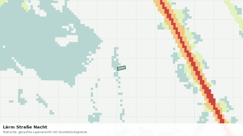 Statische Kartenansicht: Lärm Straße Nacht