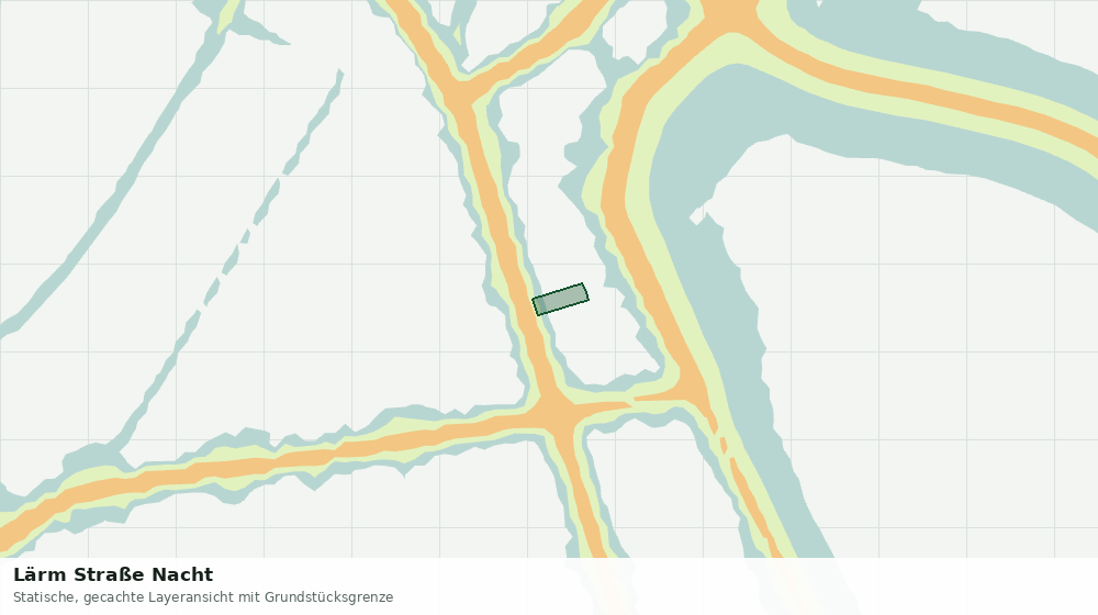 Statische Kartenansicht: Lärm Straße Nacht