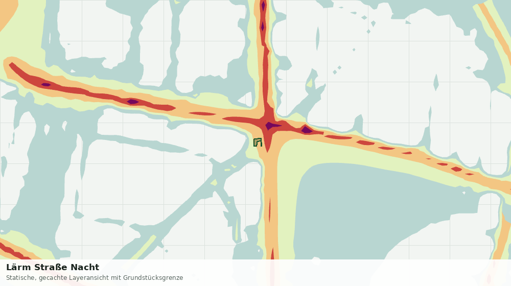 Statische Kartenansicht: Lärm Straße Nacht