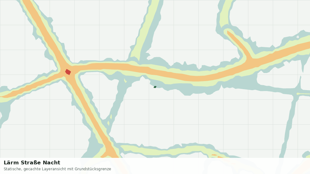 Statische Kartenansicht: Lärm Straße Nacht