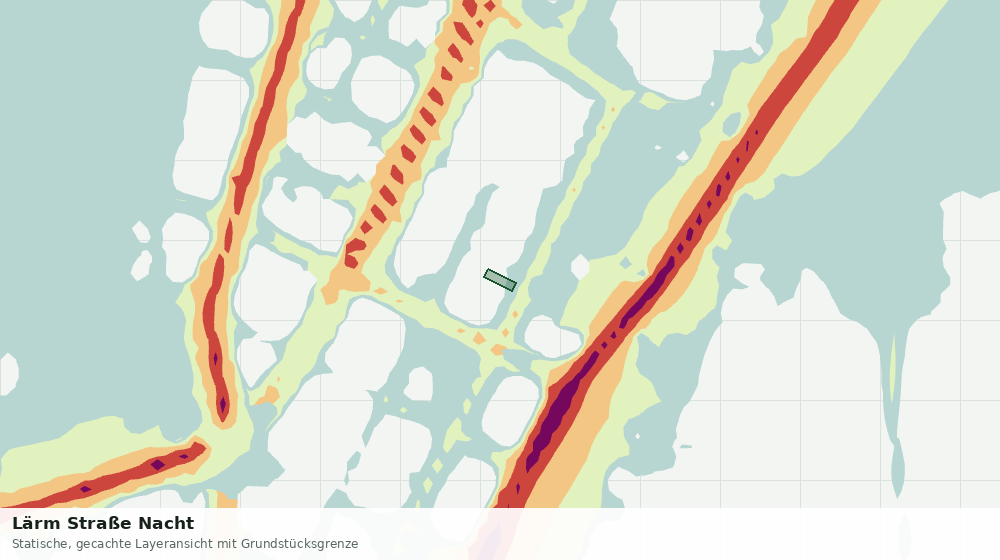 Statische Kartenansicht: Lärm Straße Nacht