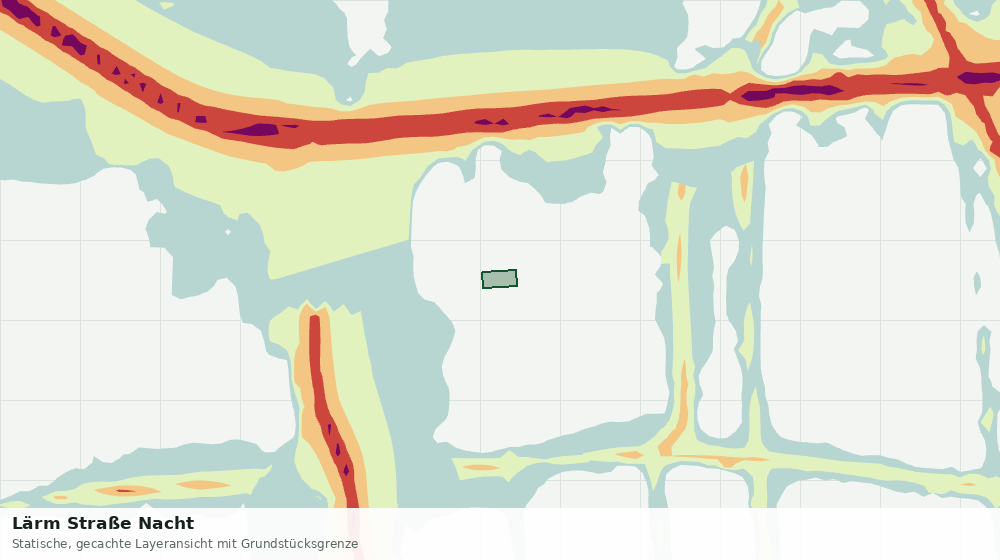 Statische Kartenansicht: Lärm Straße Nacht