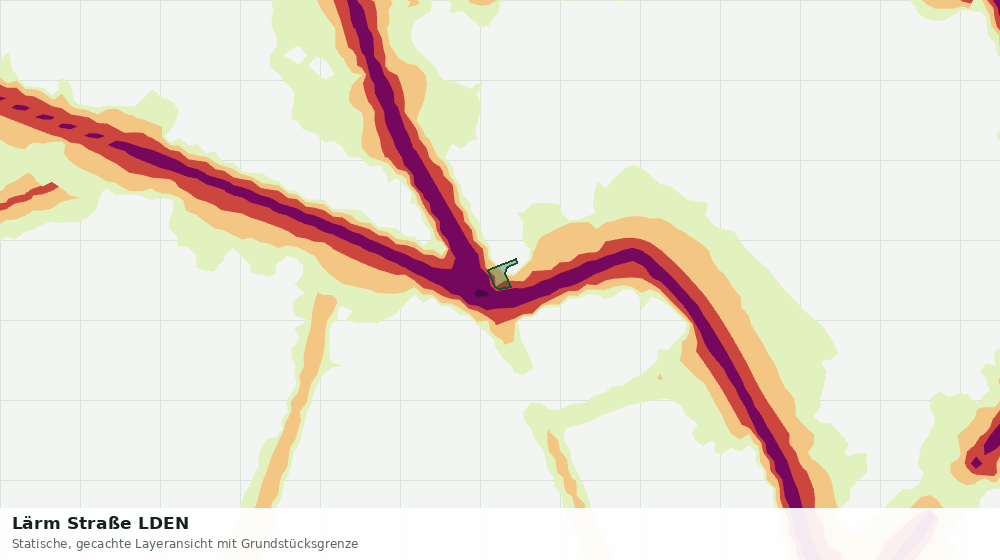 Statische Kartenansicht: Lärm Straße LDEN