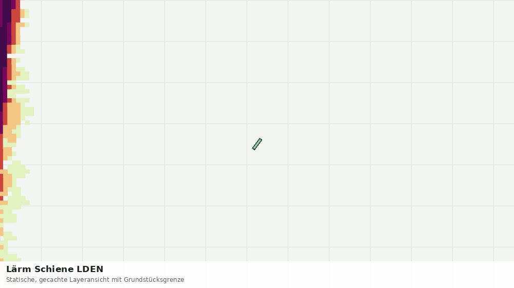 Statische Kartenansicht: Lärm Schiene LDEN