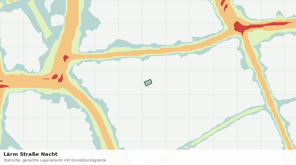 Statische Kartenansicht: Lärm Straße Nacht