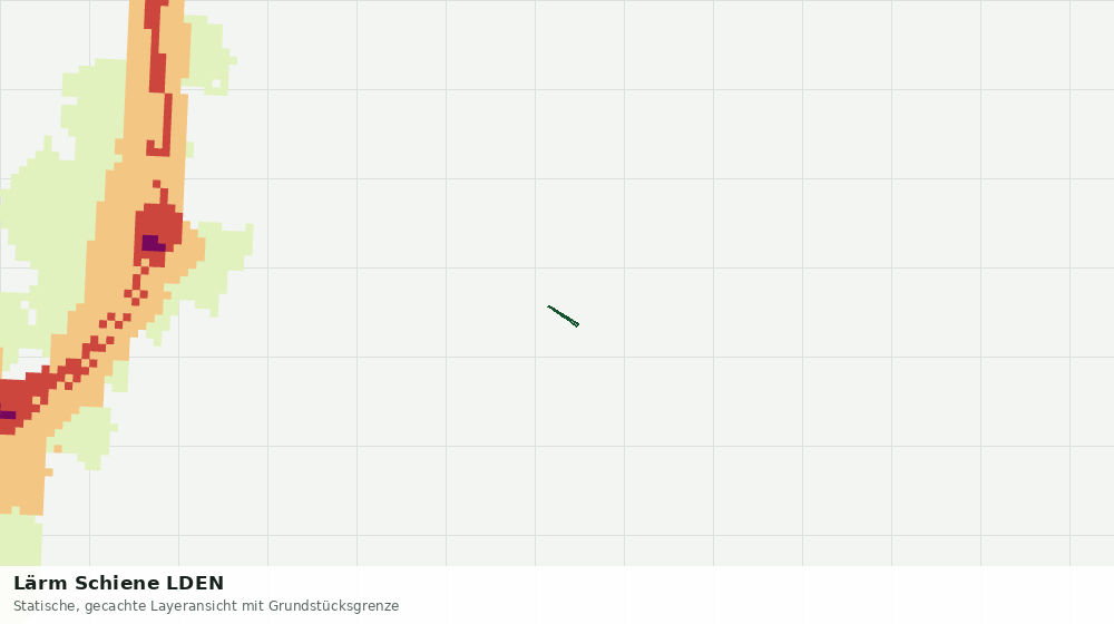 Statische Kartenansicht: Lärm Schiene LDEN