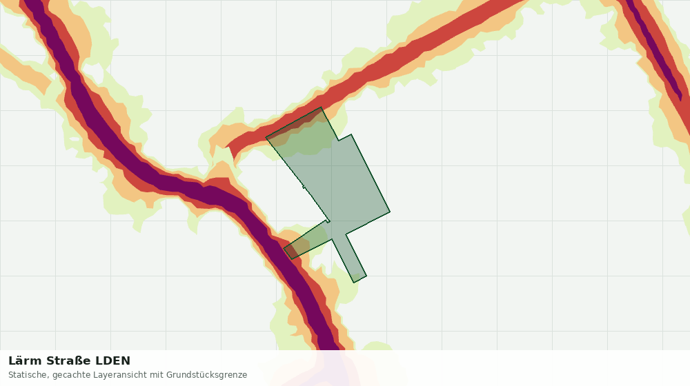 Statische Kartenansicht: Lärm Straße LDEN
