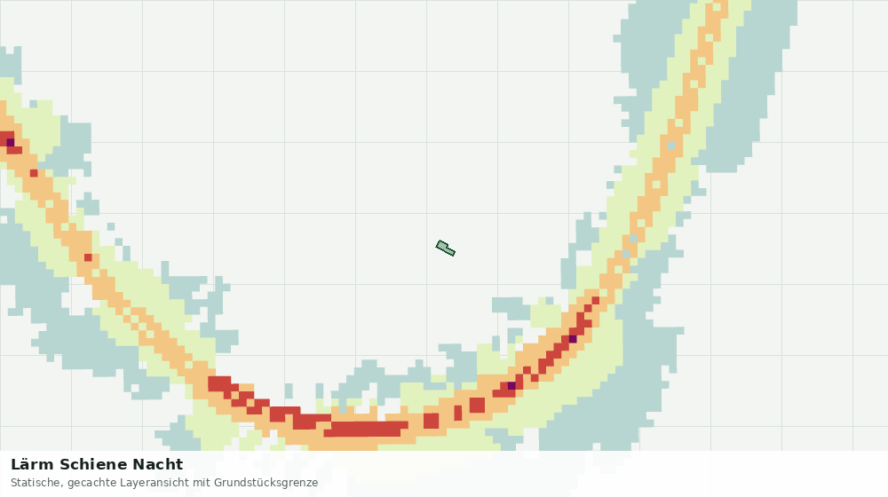 Statische Kartenansicht: Lärm Schiene Nacht