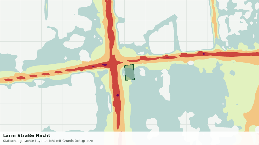Statische Kartenansicht: Lärm Straße Nacht