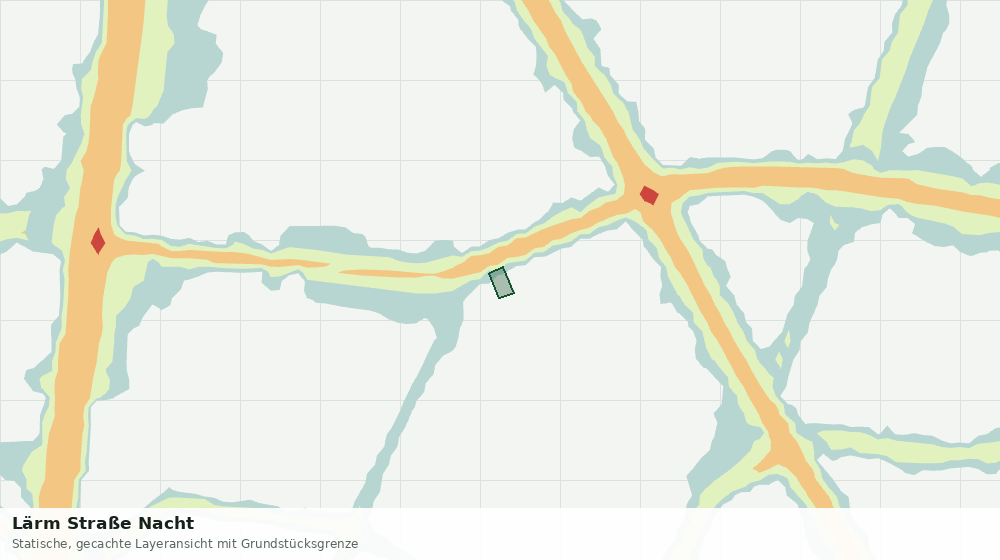 Statische Kartenansicht: Lärm Straße Nacht
