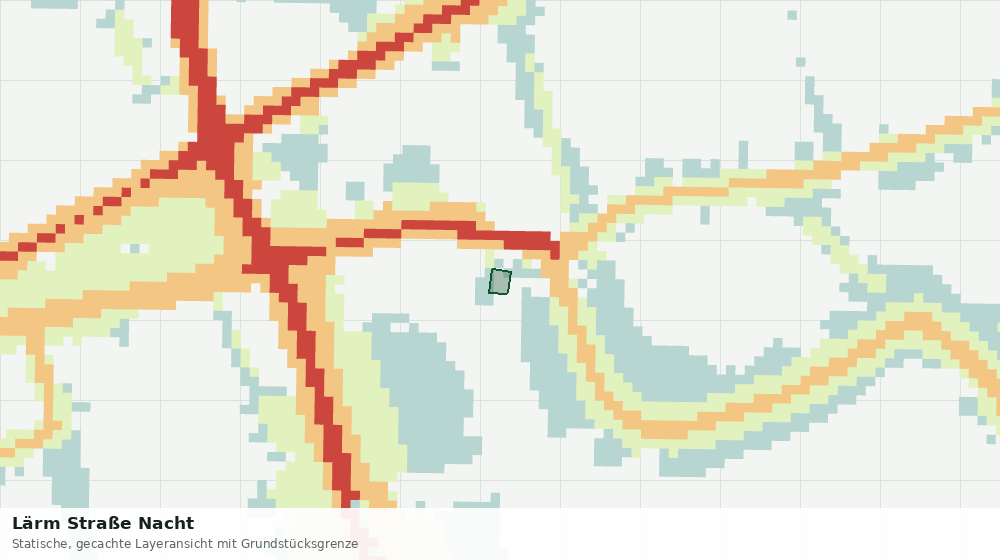 Statische Kartenansicht: Lärm Straße Nacht