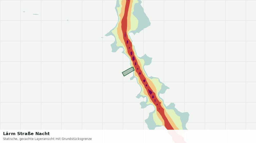 Statische Kartenansicht: Lärm Straße Nacht