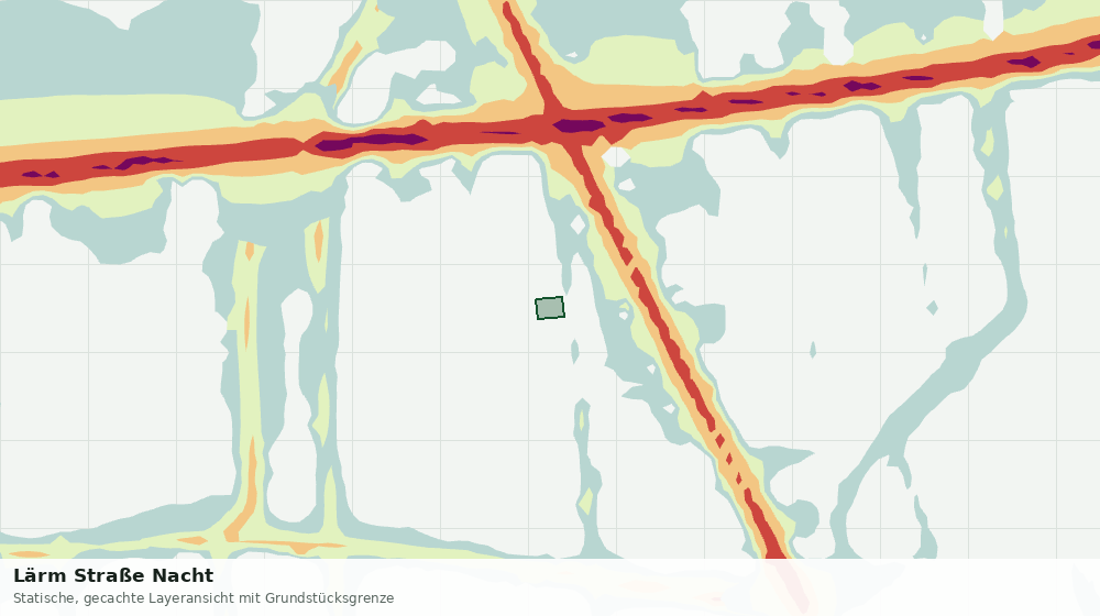 Statische Kartenansicht: Lärm Straße Nacht