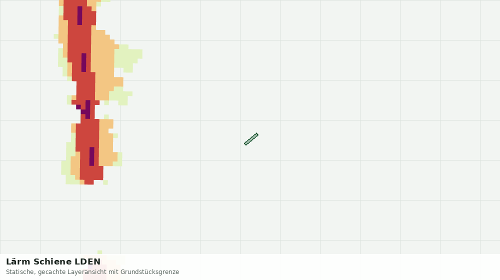 Statische Kartenansicht: Lärm Schiene LDEN