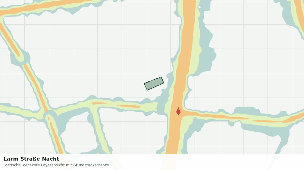 Statische Kartenansicht: Lärm Straße Nacht