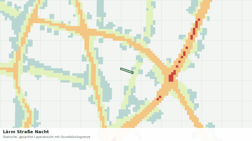 Statische Kartenansicht: Lärm Straße Nacht
