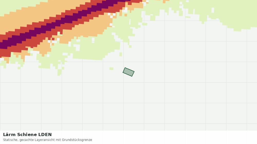 Statische Kartenansicht: Lärm Schiene LDEN