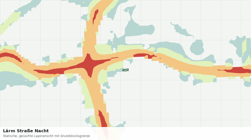 Statische Kartenansicht: Lärm Straße Nacht