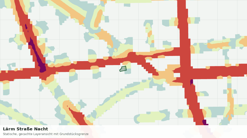 Statische Kartenansicht: Lärm Straße Nacht