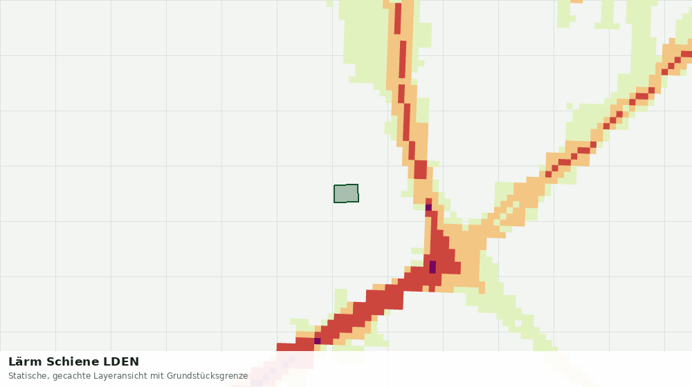 Statische Kartenansicht: Lärm Schiene LDEN