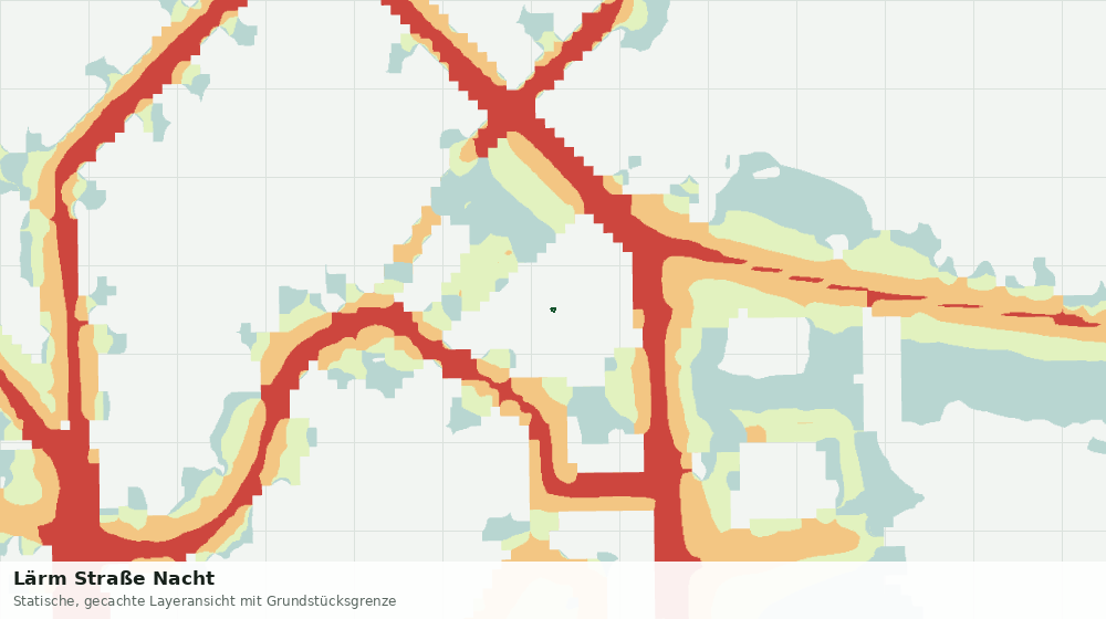 Statische Kartenansicht: Lärm Straße Nacht