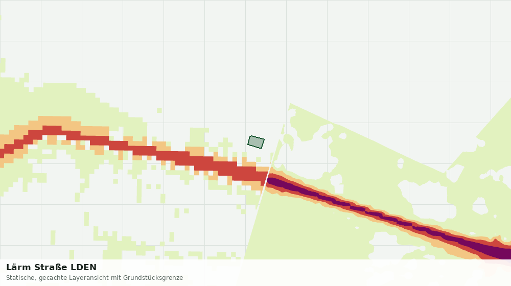 Statische Kartenansicht: Lärm Straße LDEN