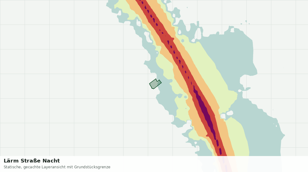 Statische Kartenansicht: Lärm Straße Nacht
