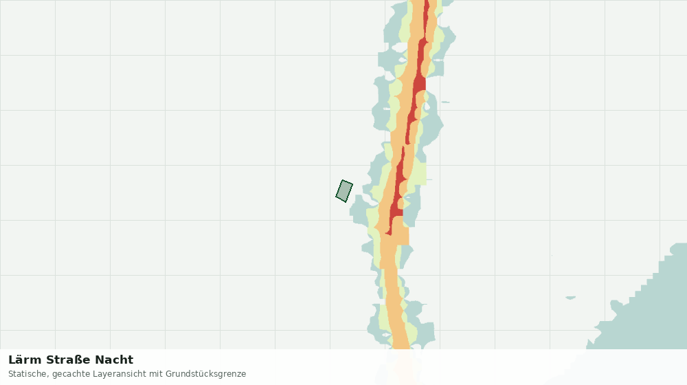 Statische Kartenansicht: Lärm Straße Nacht