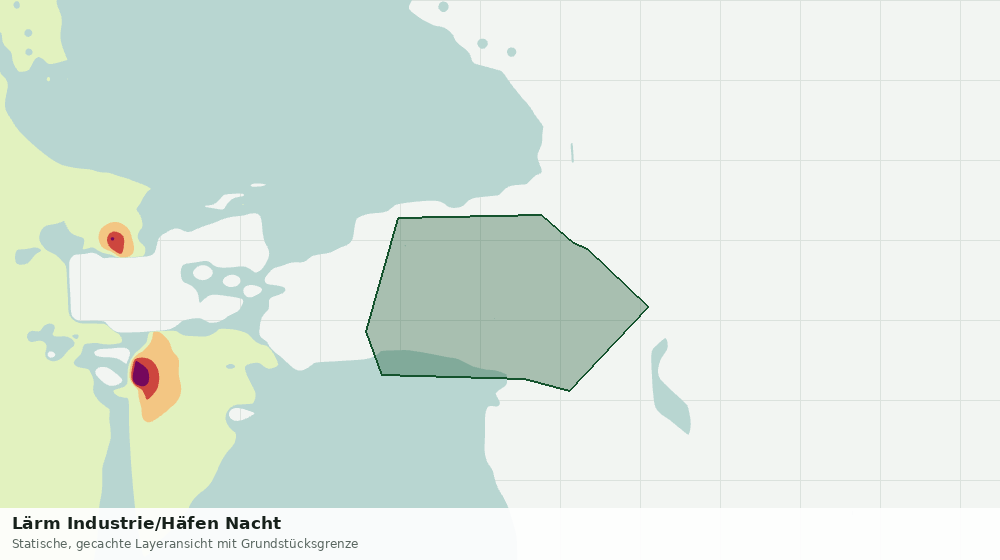 Statische Kartenansicht: Lärm Industrie/Häfen Nacht