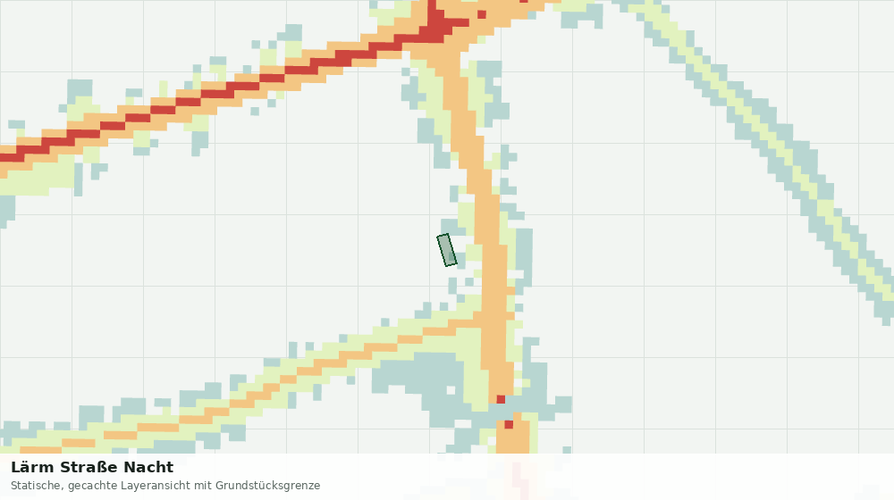 Statische Kartenansicht: Lärm Straße Nacht