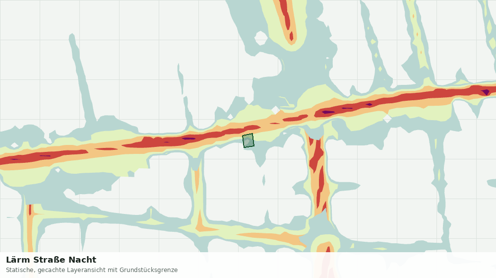 Statische Kartenansicht: Lärm Straße Nacht