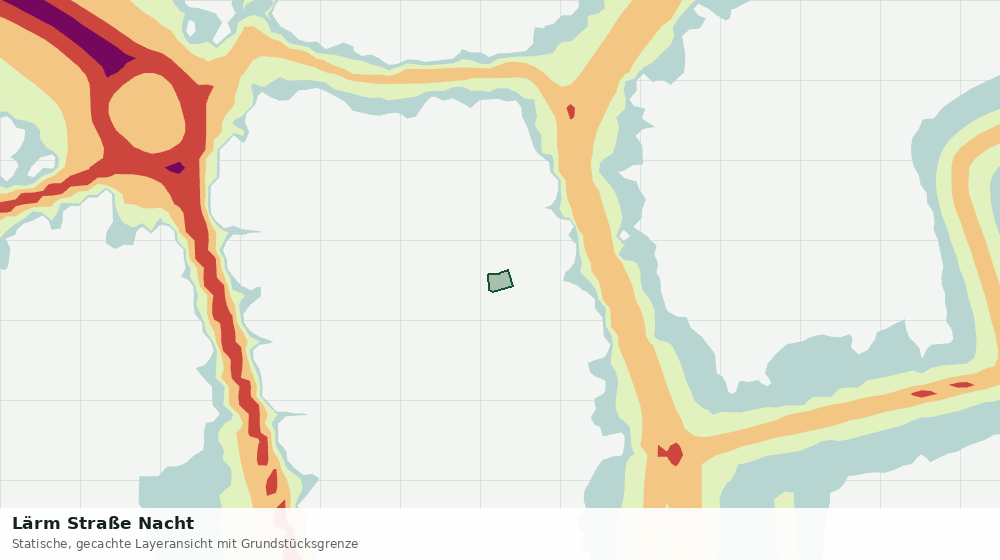 Statische Kartenansicht: Lärm Straße Nacht