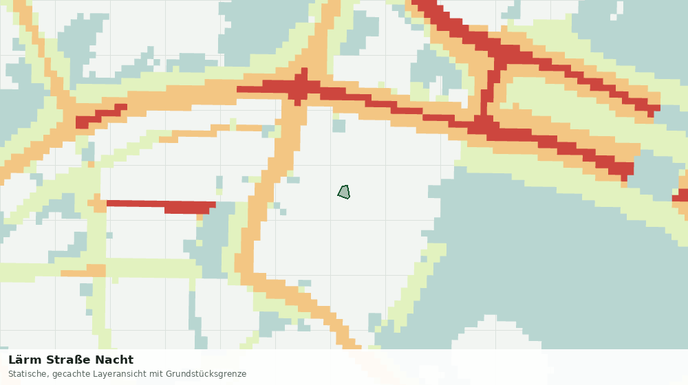 Statische Kartenansicht: Lärm Straße Nacht