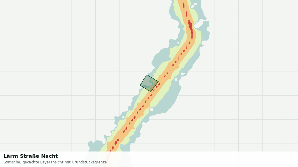 Statische Kartenansicht: Lärm Straße Nacht