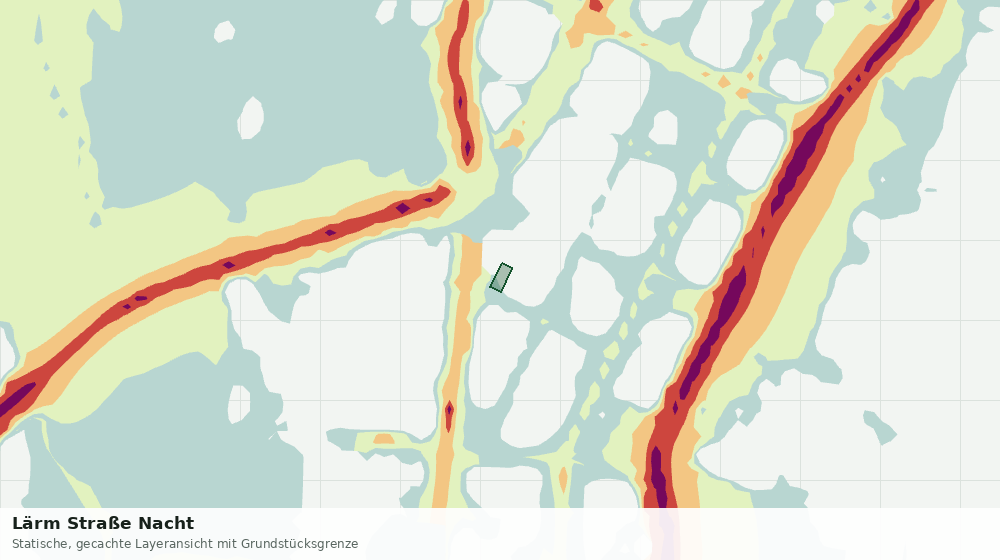 Statische Kartenansicht: Lärm Straße Nacht