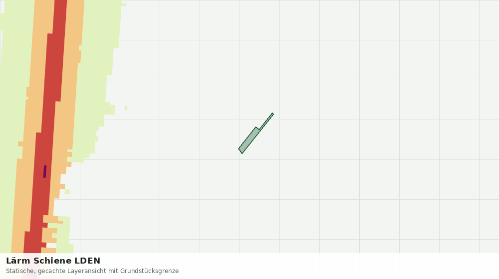 Statische Kartenansicht: Lärm Schiene LDEN