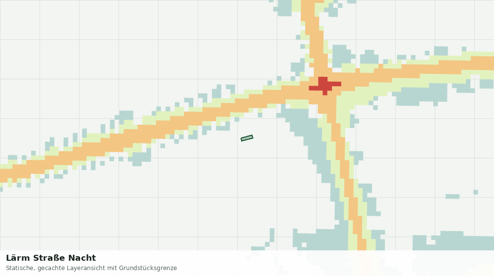 Statische Kartenansicht: Lärm Straße Nacht